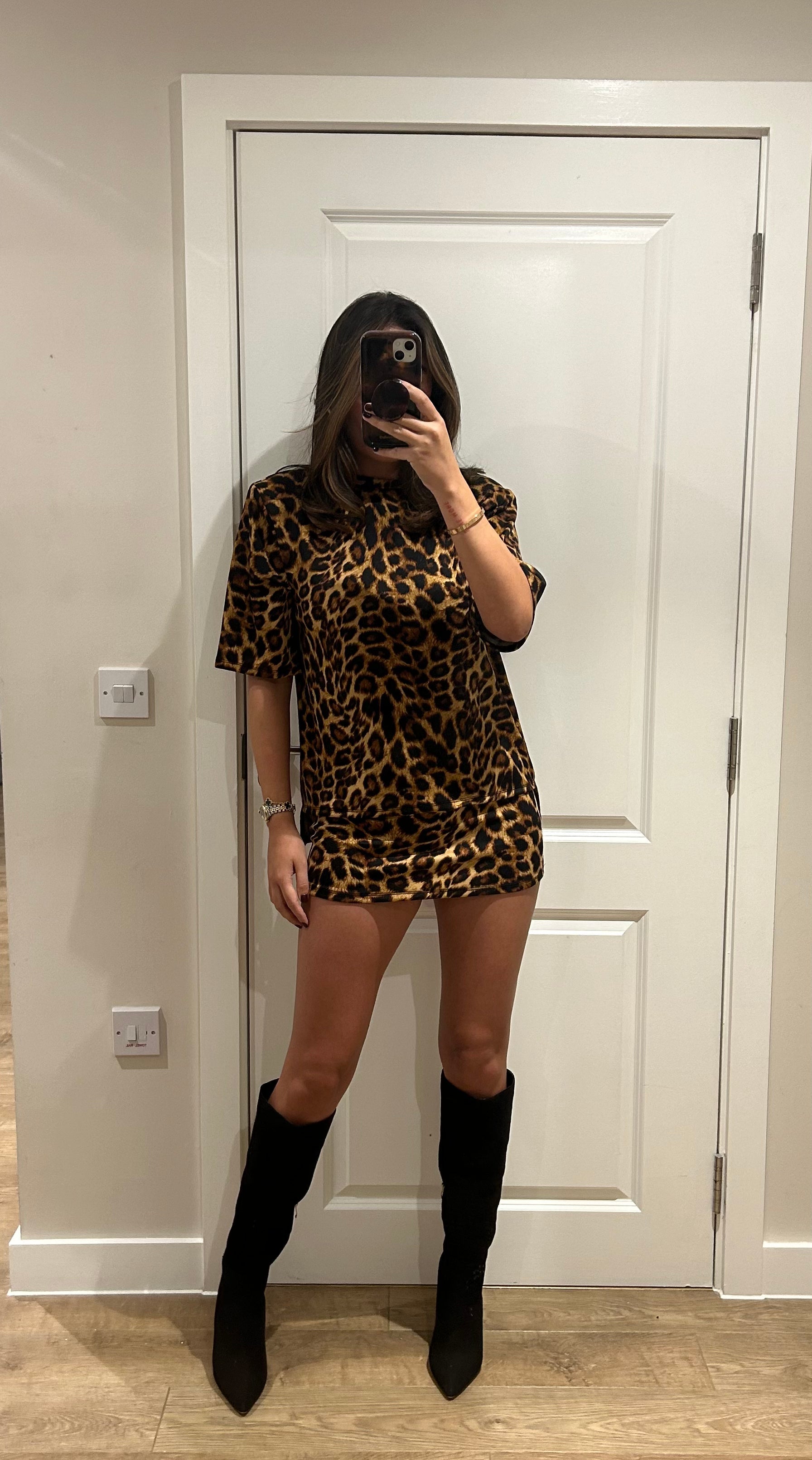 Leopard T-shirt And Mini Skirt Suit – John Zack