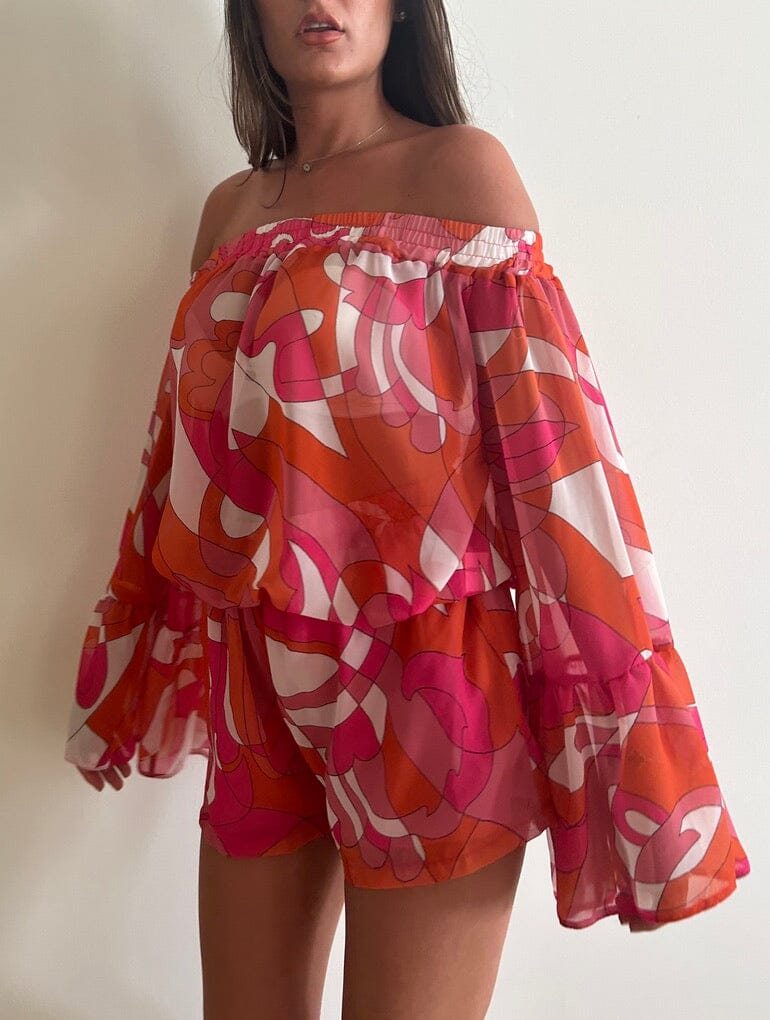 Pucci Print Off Shoulder Set – John Zack