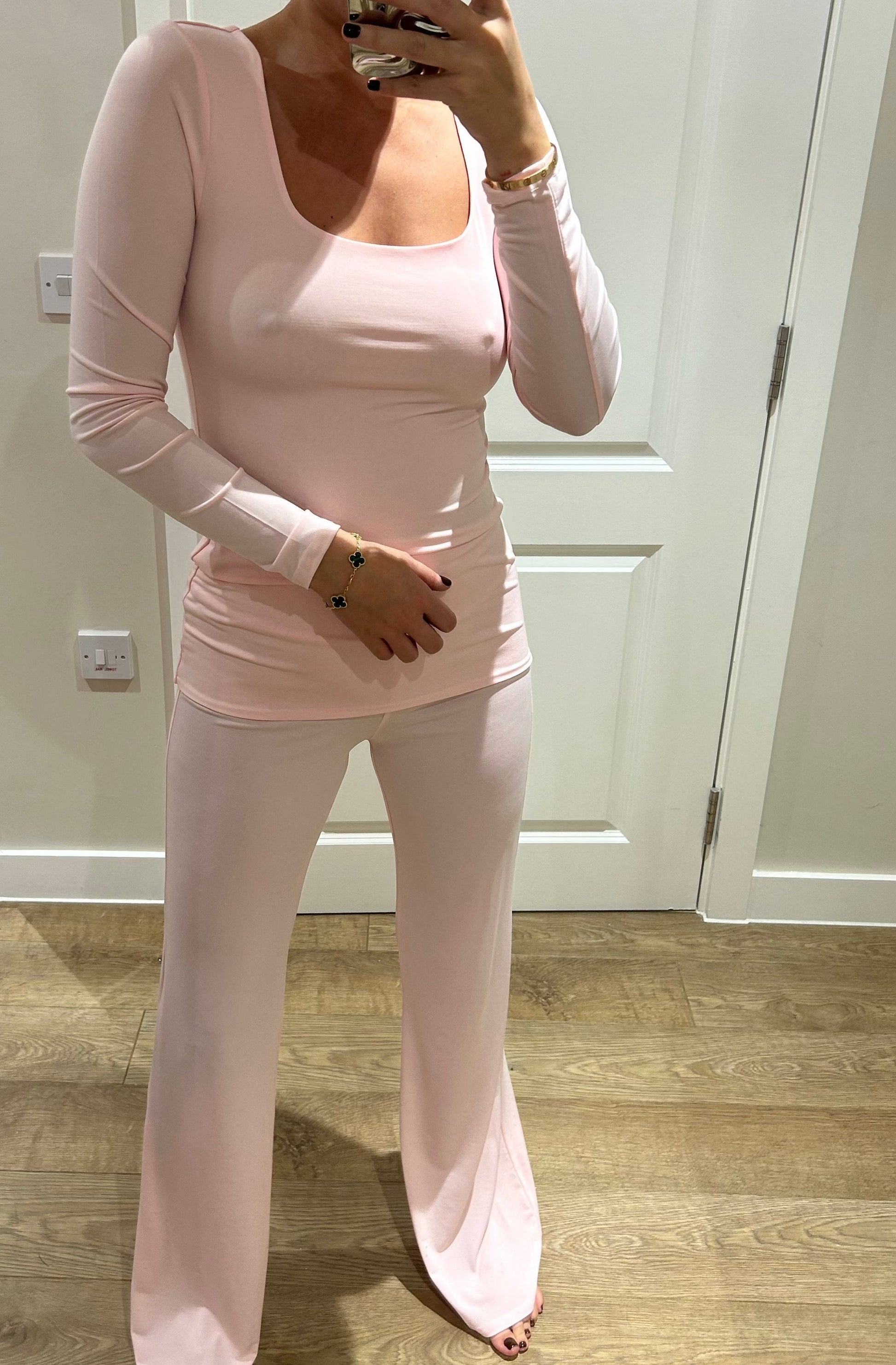 Baby Pink Zara Long Sleeve Lounge Wear – John Zack