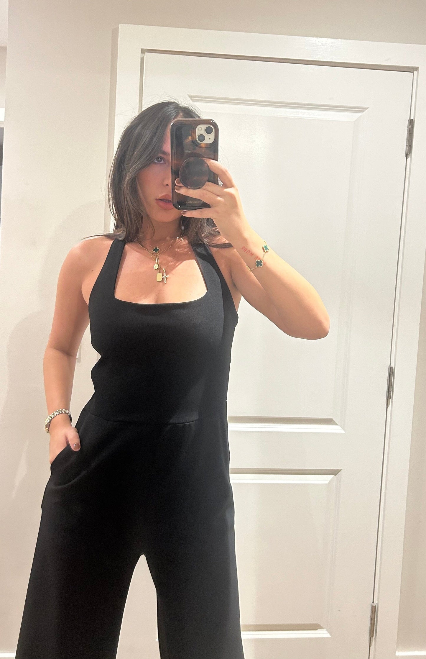 Halterneck Structured Jumpsuit