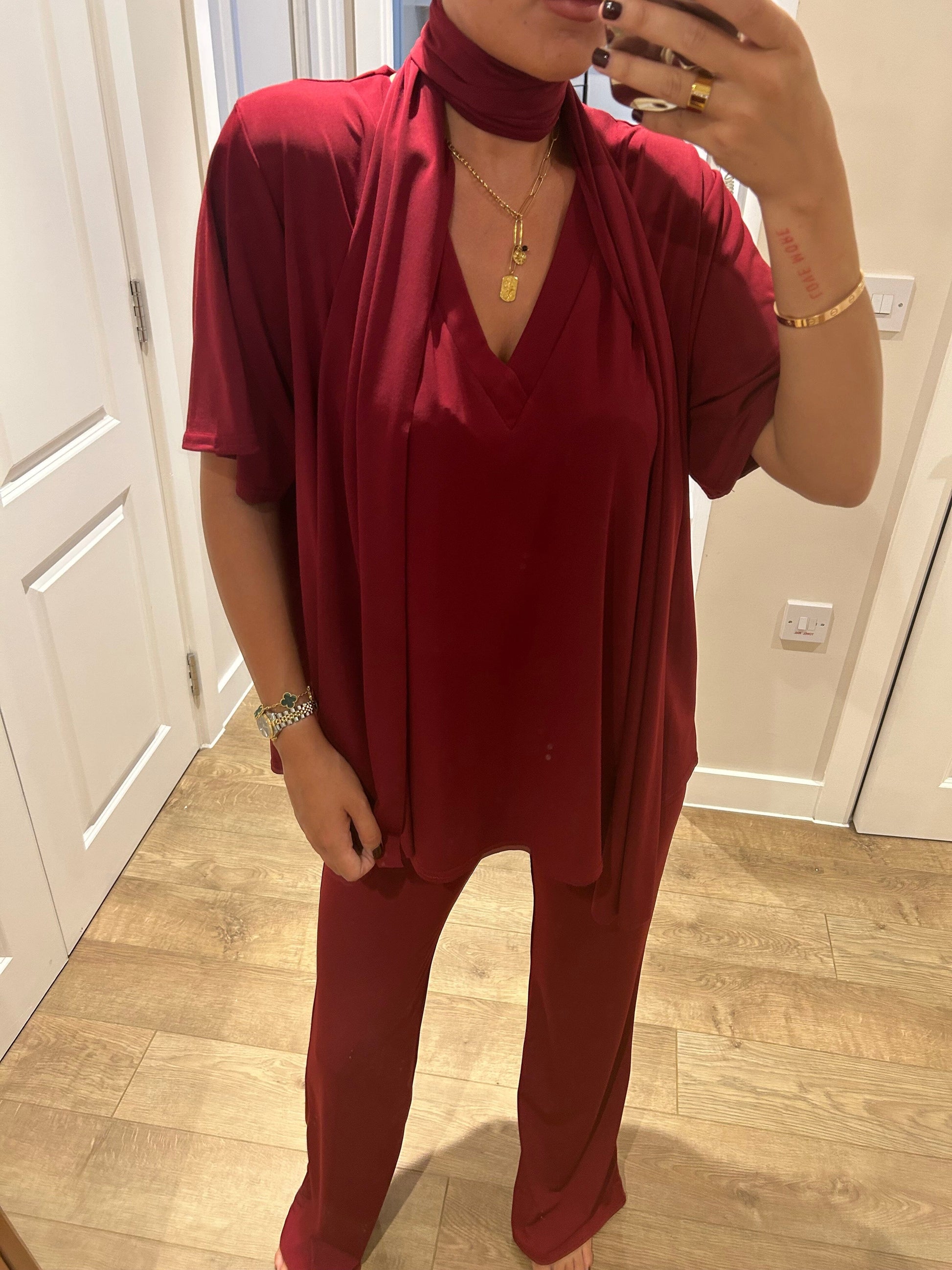Wine Oversized T-Shirt Loungewear