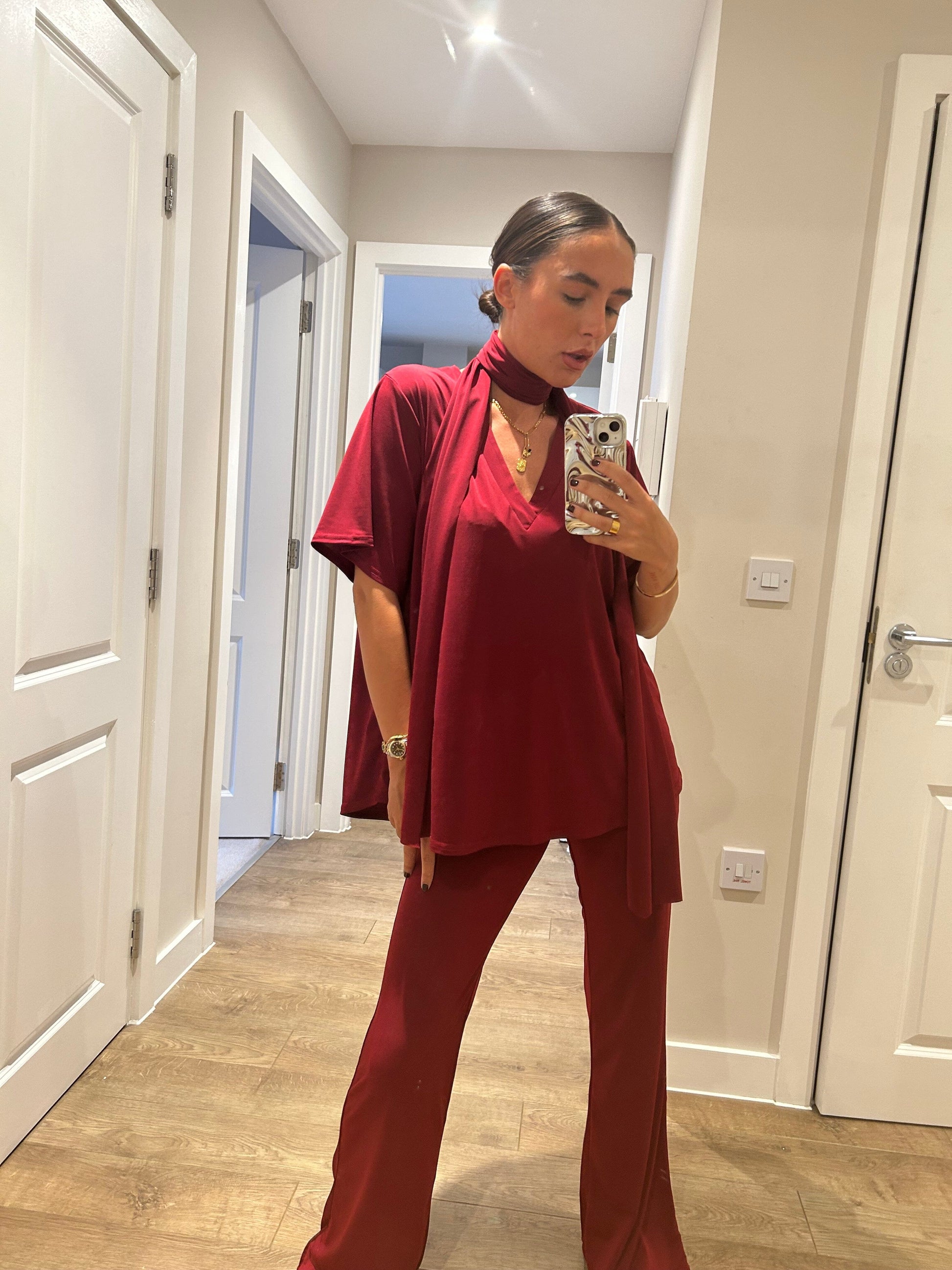 Wine Oversized T-Shirt Loungewear