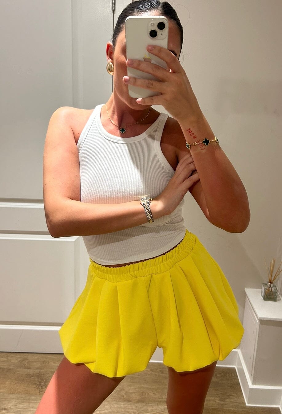 Yellow Bloomer Shorts