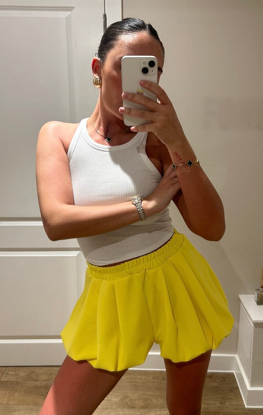 Yellow Bloomer Shorts