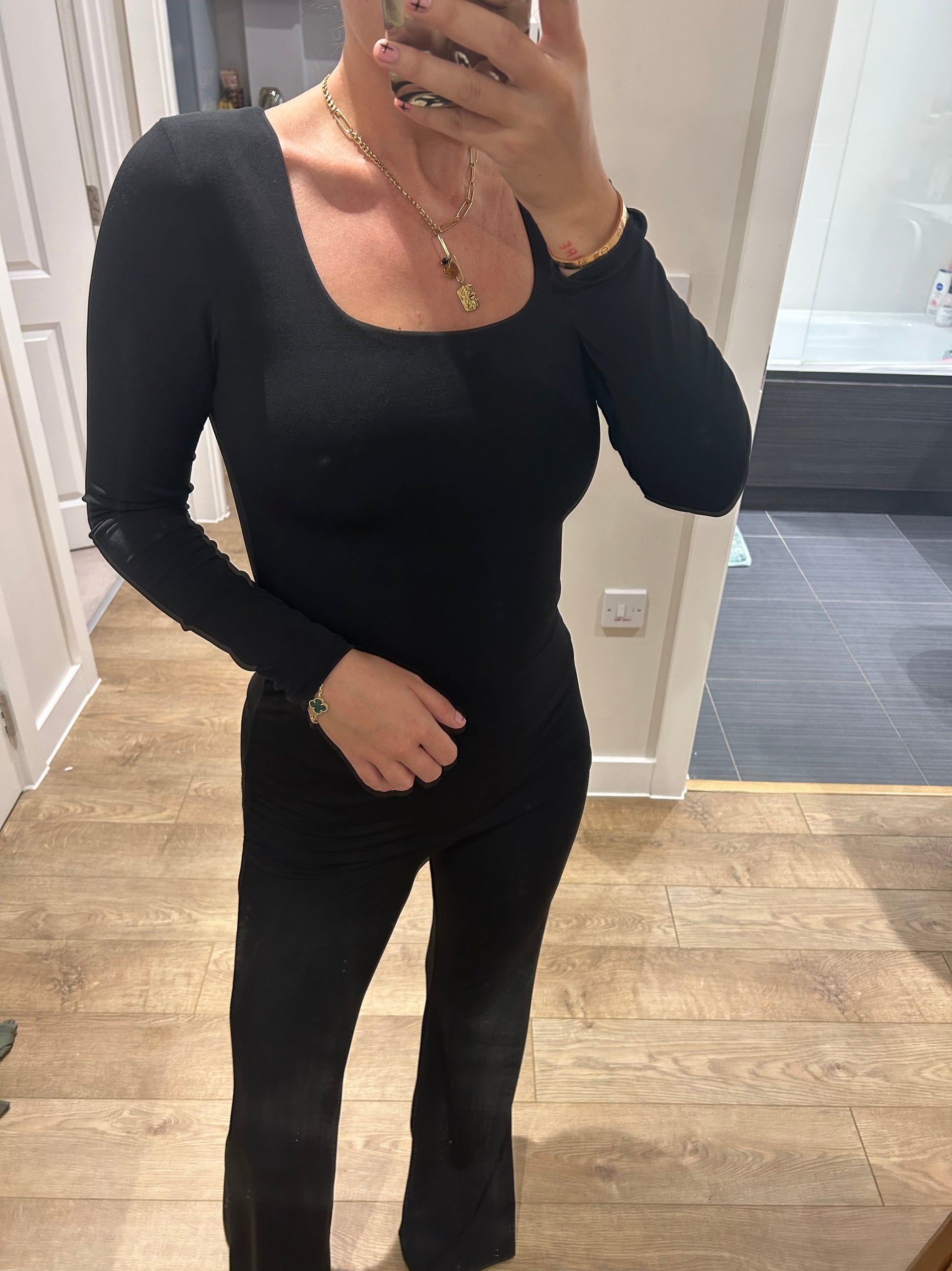 Black Zara Long Sleeve Lounge Wear