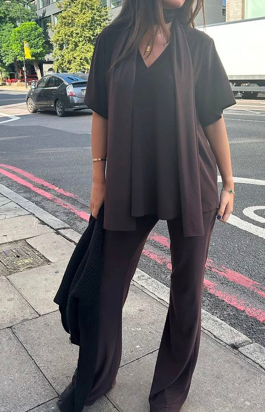 Chocolate Brown Oversized T-Shirt Loungewear