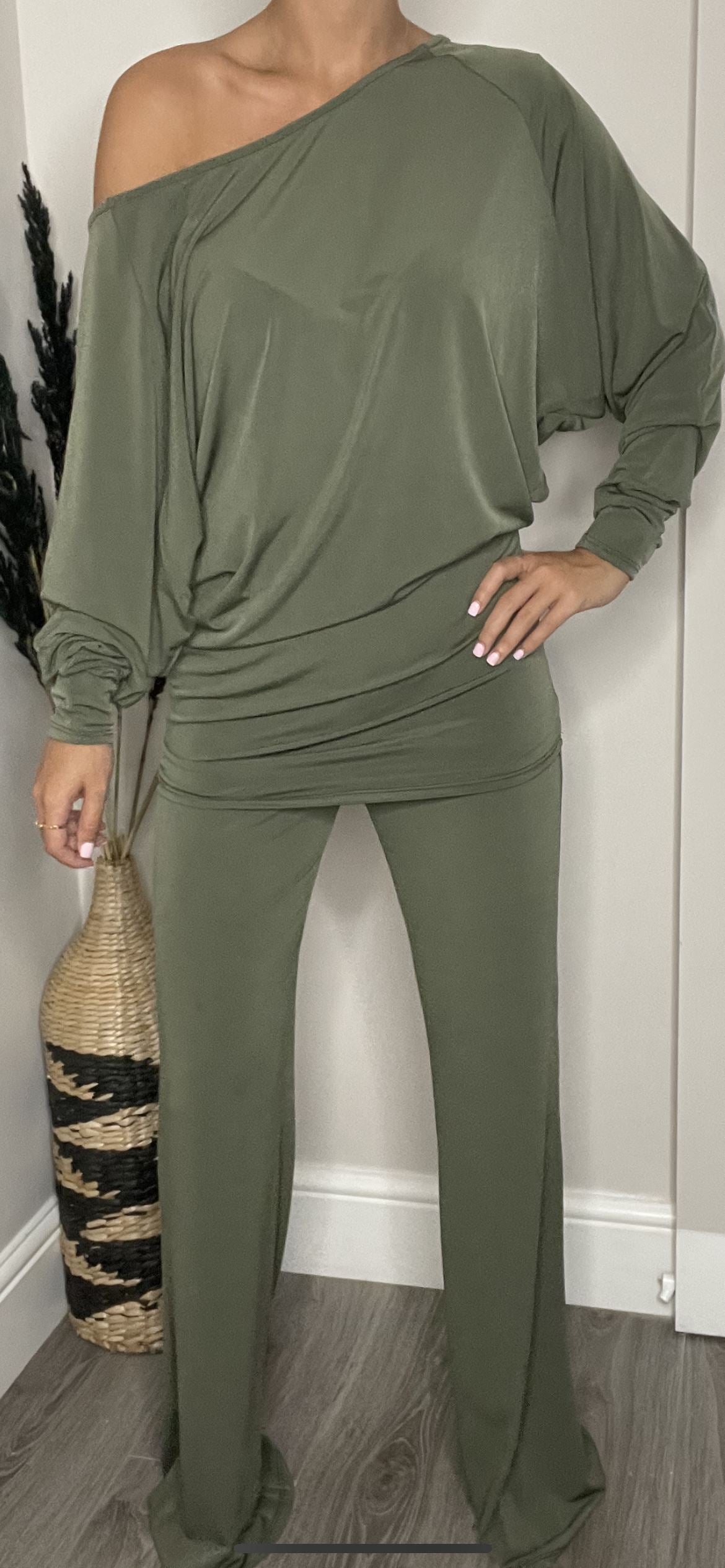Khaki Lounge Set